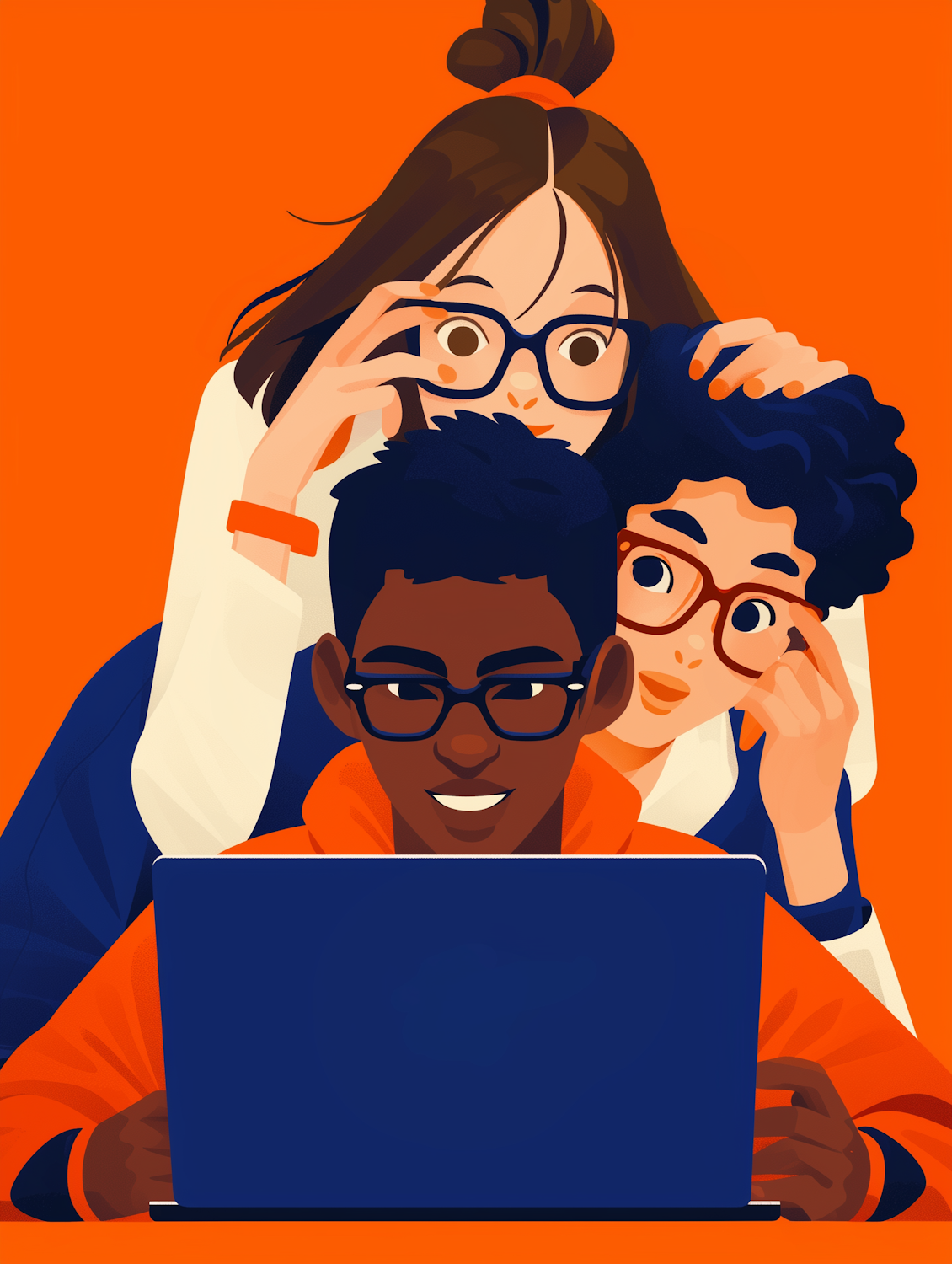 A group of diverse people confidently looking towards a futuristic digital interface or horizon, representing the evolving and more structured future of stablecoins.